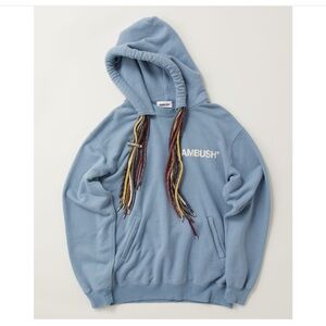 Unisex Ambush Baby Blue Multi Drawstring Logo Sweatshirt Hoodie Size M